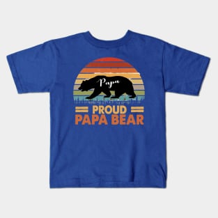 proud papa bear Kids T-Shirt